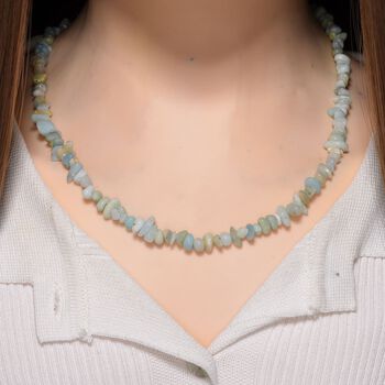 Mehrfarbige Amazonit Kette 78 cm ca. 320.00 ct