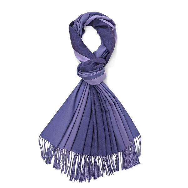 Eleganter Ombre-Schal mit Fransen, 68x180cm, Lila