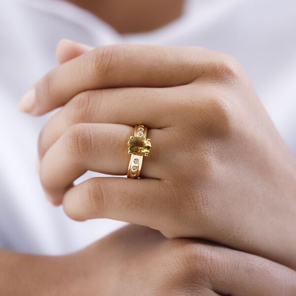 AA Premium brasilianischer Heliodor und Zirkon-Ring - 1,97 ct. image number 2