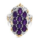 Afrikanischer Amethyst Ring Messing (Größe 16.00) ca. 4,70 ct