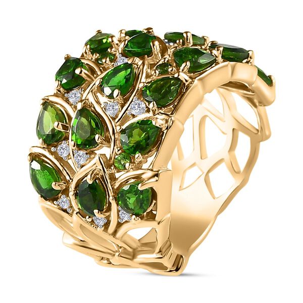 GP Italian Garden Kollektion- nat&uuml;rlicher Chromdiopsid, Zirkon und Saphir-Ring- 3,44 ct. image number 5