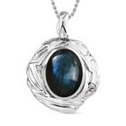 Labradorit Schmuckset  Edelstahl ca. 15,88 ct.