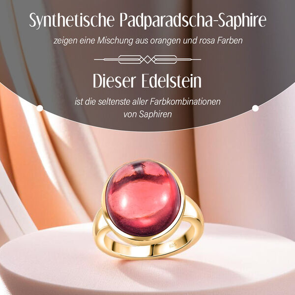 Labor Padparadscha-Saphir Ring - 16,57 ct. image number 4