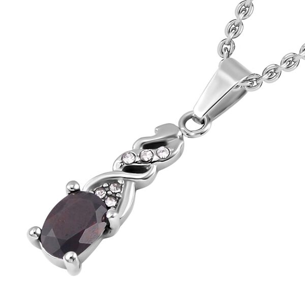 2er Set - Roter Granat Ring und Anh&auml;nger mit Kette, ca. 0.60 ct. image number 7