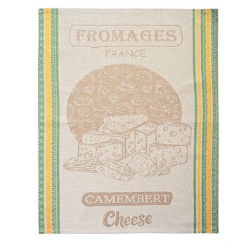 LIVMORE Set aus 3 Jacquard gewebten K&uuml;chenhandt&uuml;chern, 50x70cm, Beige Gelb