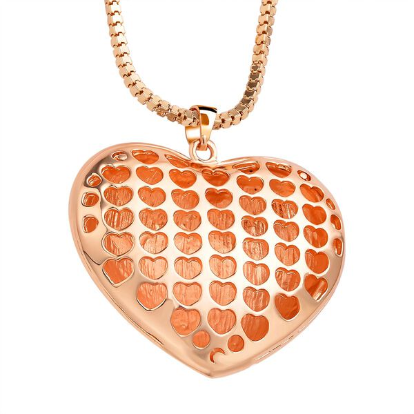 Kristall-Herz-Anh&auml;nger mit Kette in Ros&eacute;goldton - 5 ct. image number 4