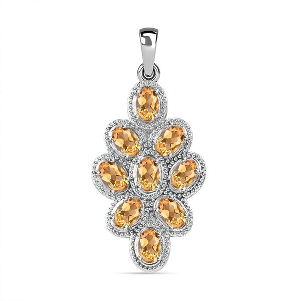 Citrin Anh&auml;nger  Edelstahl ca. 4.16 ct