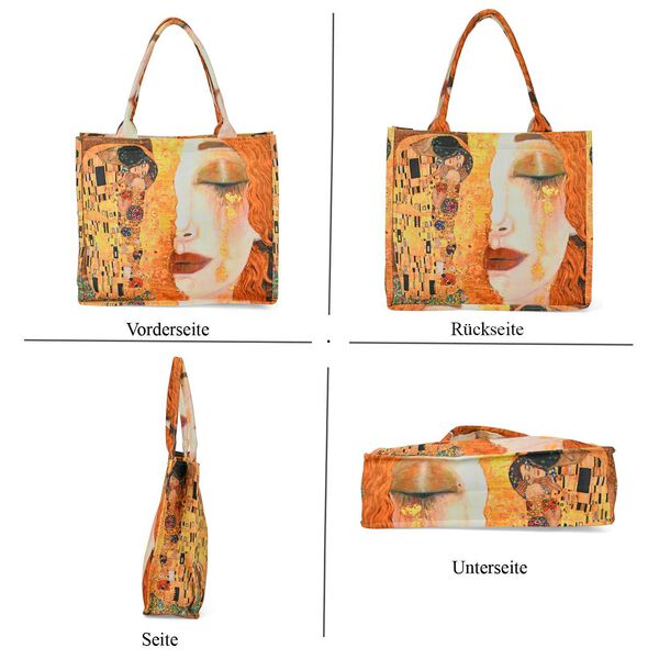 2-teiliges Taschenset - 40x12x35cm Shopper und 20x11x2cm Handytasche, Klimt image number 3