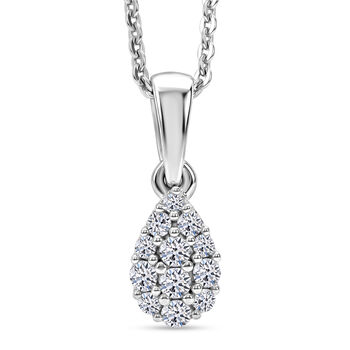 LUXURIANT SI-GH Labor Diamant Anh&auml;nger mit 50cm Kette - 0,15 ct.
