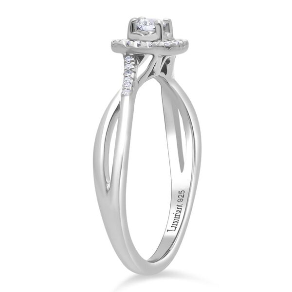 LUXURIANT VS-EF Labor Diamant Ring, 925 Silber rhodiniert - 0,25 ct. image number 4