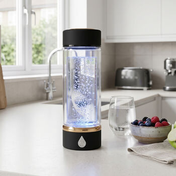 Hydrogener Wasserstoff Wassergenerator 380ml, 7x21cm, Schwarz