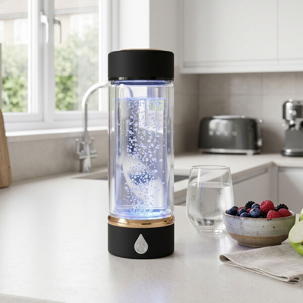 Hydrogener Wasserstoff Wassergenerator 380ml, 7x21cm, Schwarz image number 3
