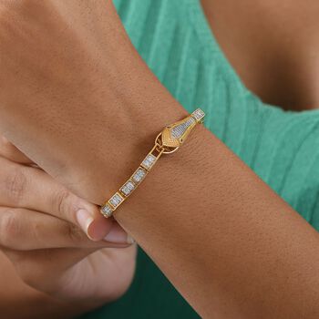 LUXURIANT SI-GH wei&szlig;es Labor Diamant und blaues Labor Diamant 20cm Armband - 1,99 ct.