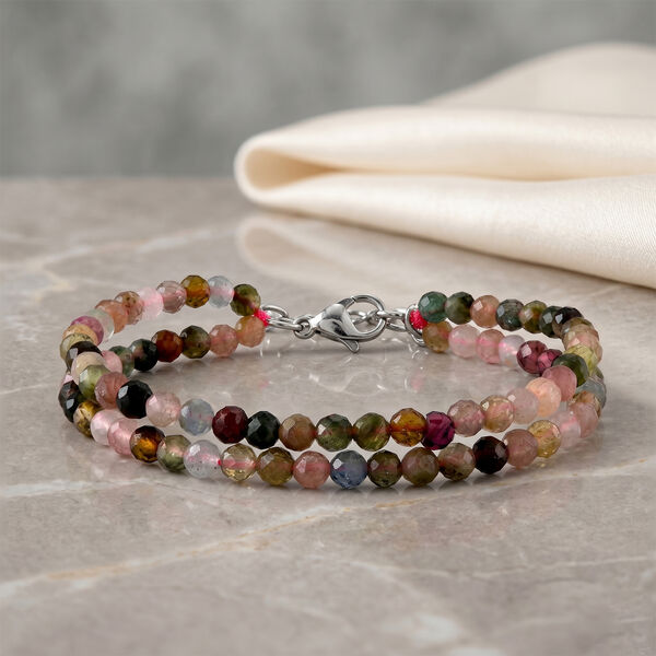 Mehrfarbig-Turmalin Armband ca. 18 cm + 5 cm Extender, 316L Edelstahl ca. 25,00 ct. image number 1