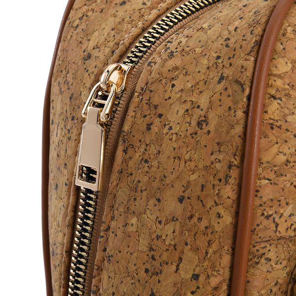 Praktischer Rucksack aus Naturkork mit Kunstleder-Griffen, Hellbraun image number 6