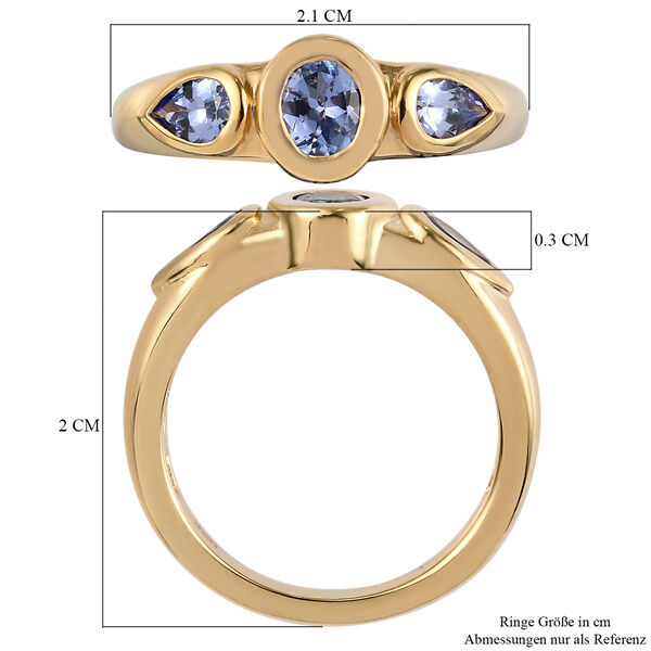 Tansanit Ring 925 Silber vergoldet  ca. 0,79 ct image number 7