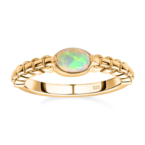 AA natürlicher äthiopischer Welo Opal-Ring- 0,33 ct. image number 5