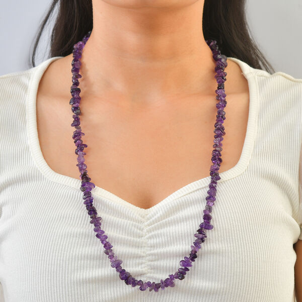 Amethyst Halskette 70 cm ca. 145.00 ct image number 2
