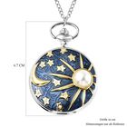 Strada - Taschenuhr im Sonne und Mond Design, japanisches Uhrwerk, silberfarben image number 6