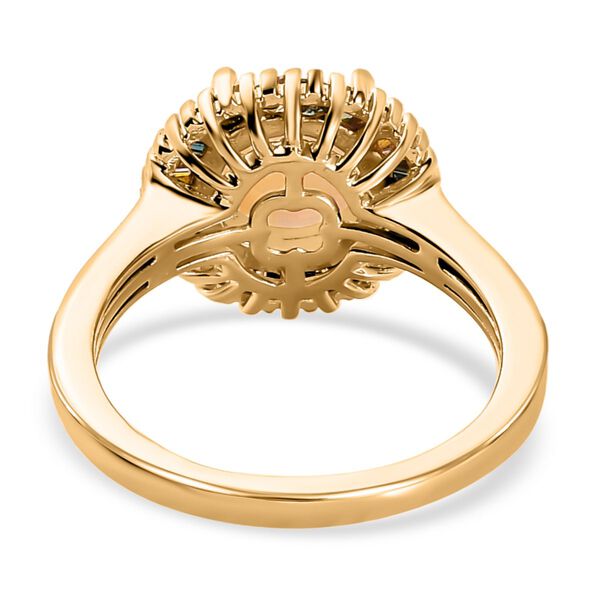 Nat&uuml;rlicher, &auml;thiopischer Welo Opal und mehrfarbiger Diamant-Ring - 1,82 ct. image number 6