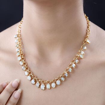 Nat&uuml;rliche, &auml;thiopische Welo Opal 45cm Halskette - 9,41 ct.