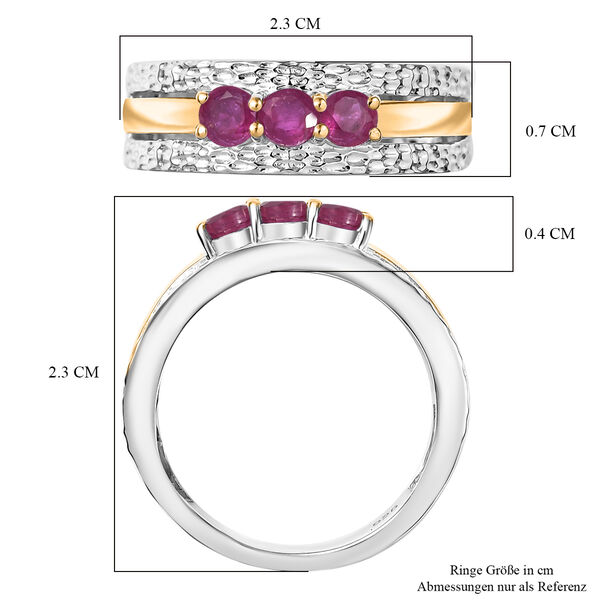 Zweifarbiger afrikanischer Rubin Ring - 0,82 ct. image number 6
