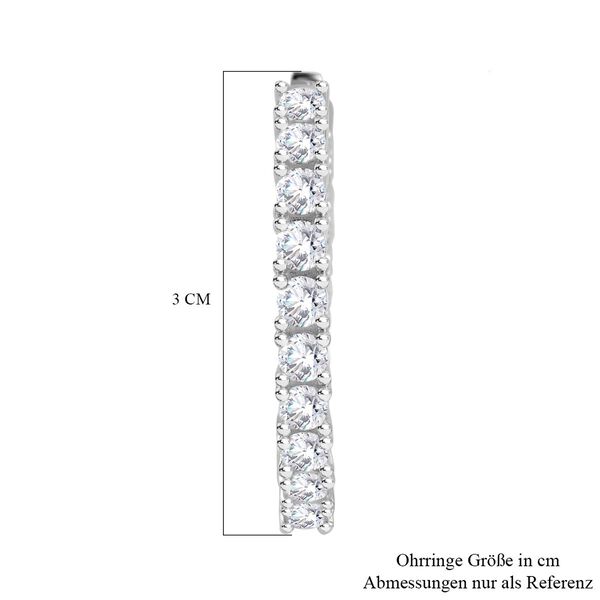 Moissanit Ohrringe, 925 Silber rhodiniert - 3,38 ct. image number 5
