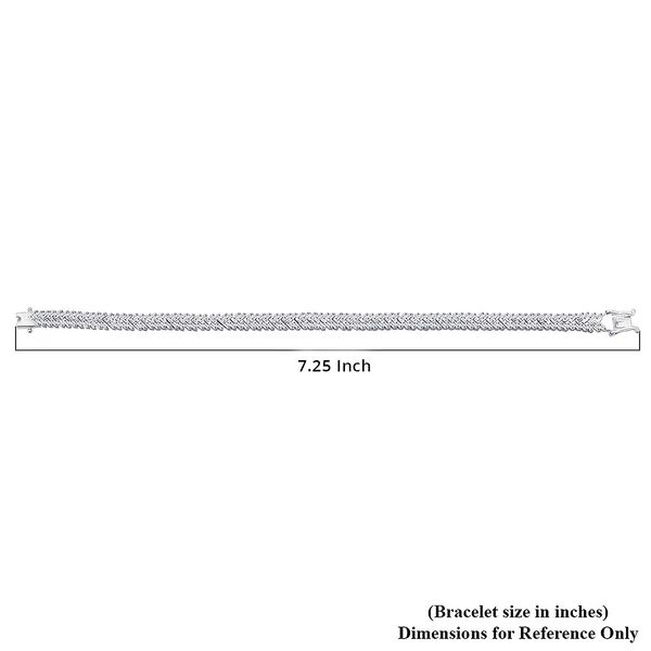 LUXURIANT SI-GH Labor Baguette Diamant 18,5cm Armband - 4 ct. image number 6