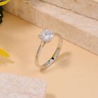 Moissanit Ring, 925 Silber platiniert, (Größe 20.00) ca. 1.82 ct image number 6