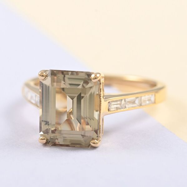 ILIANA AAA Turkizit und SI GH  Diamant Ring  in 750 Gelbgold - 4,35 ct. image number 8