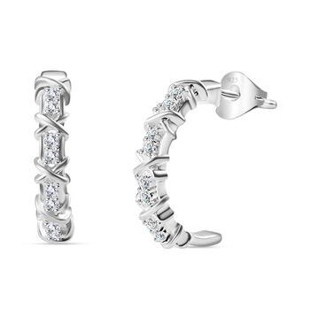 Wei&szlig;e kubische Zirkonia-Ohrringe - 0,45 ct.