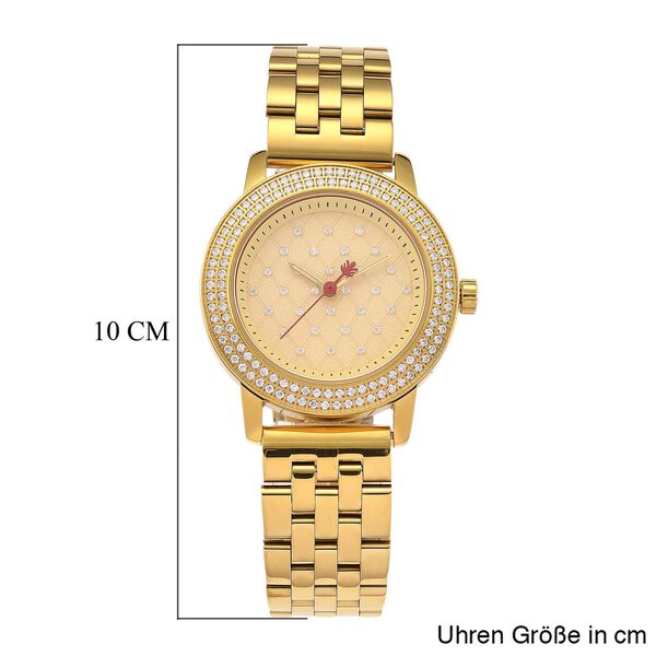 WILLIAM HUNT - Moissanit Uhren 8.5 cm 316L Edelstahl IP-Gelbbeschichtung image number 7