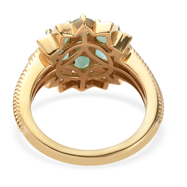 Grandidierit und Zirkon Ring 925 Silber vergoldet  ca. 1,43 ct image number 6