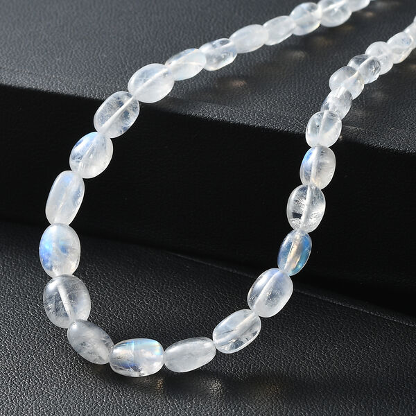 D'Joy AAA Regenbogen Mondstein Halskette ca. 45 cm + 5 cm Extender, 925 Silber rhodiniert ca. 70,00 ct. image number 1