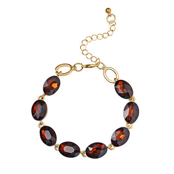 Brauner Kristall Armband ca. 19 cm  Std Gelb