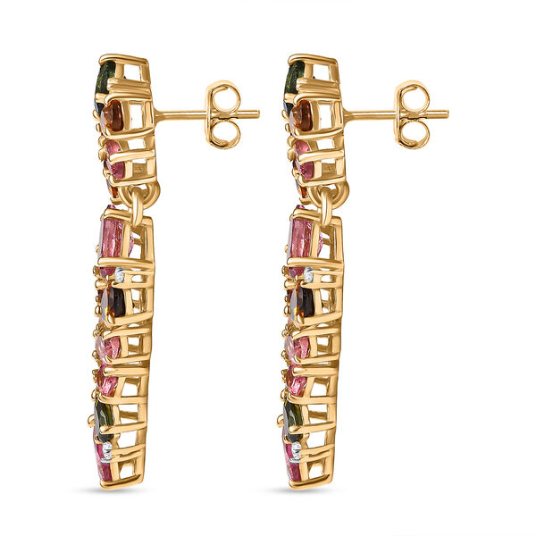 AA Multi-Turmalin und Zirkon Ohrringe - 7,69 ct. image number 6