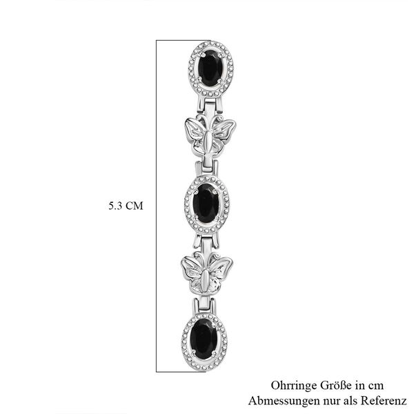 Schwarze Spinell Ohrringe - 3,71 ct. image number 7