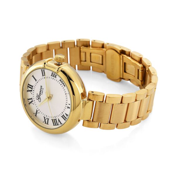 GENOA - Automatik-Armbanduhr mit Dandong-Uhrwerk, Edelstahl, vergoldet image number 6