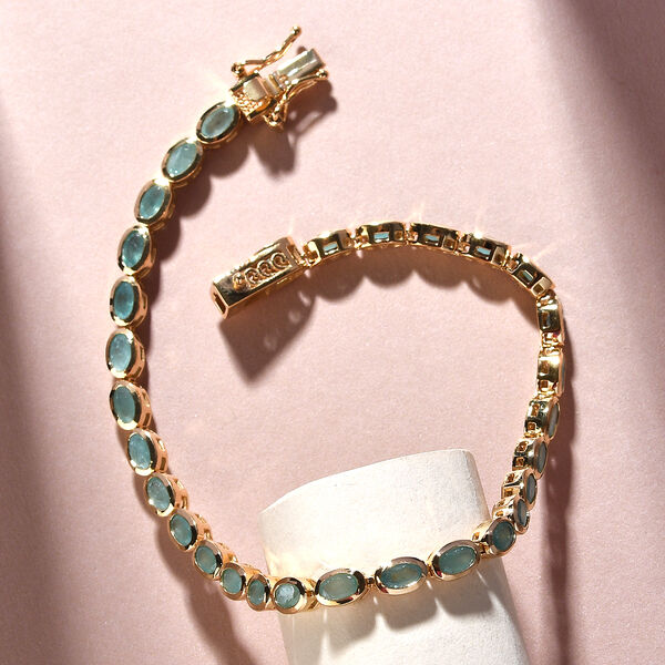 Grandidierit-Armband, ca. 20 cm, 925 Silber vergoldet ca. 6.51 ct image number 2