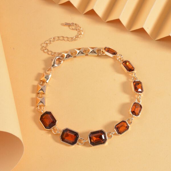 Braunes Kristall Armband, ca. 19 cm image number 1