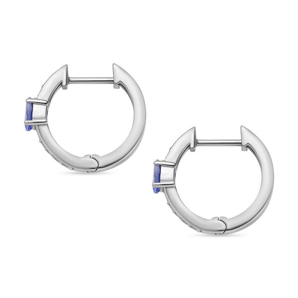 AAA Tansanit und Zirkon Ohrringe - 0,83 ct. image number 4