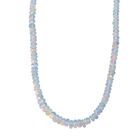 D'Joy Natürlicher, äthiopischer Welo Opal Halskette ca. 45 cm 925 Silber rhodiniert ca. 37,00 ct.