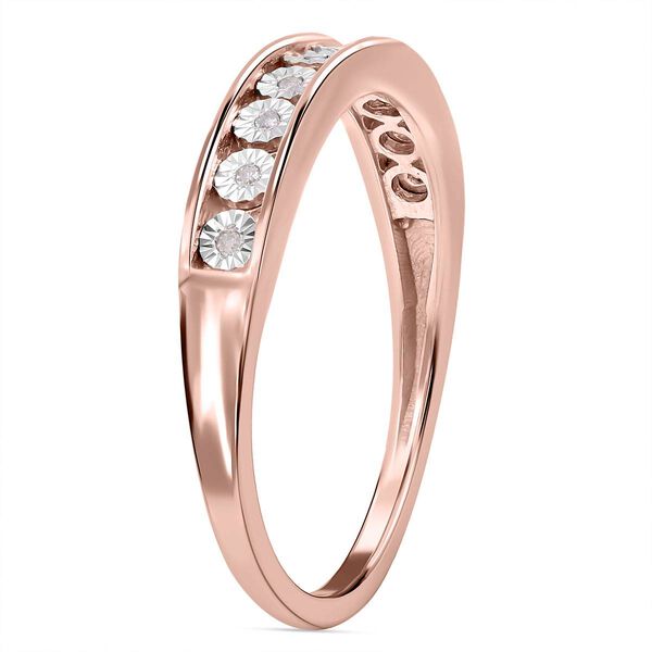 Diamant Ring, 925 Silber Roségold Vermeil image number 8