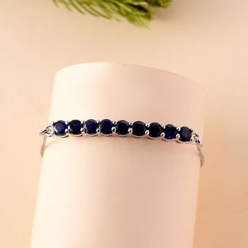 Masoala Saphir (Fissure gef&uuml;llt) Armband ca. 26.75 cm 925 Silber platiniert ca. 1.45 ct