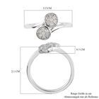 Diamant Bypass Ring 925 Silber Platin-Überzug image number 6