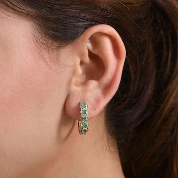 D&rsquo;Joy zweifarbige Socoto Smaragd Creolen - 1,14 ct.