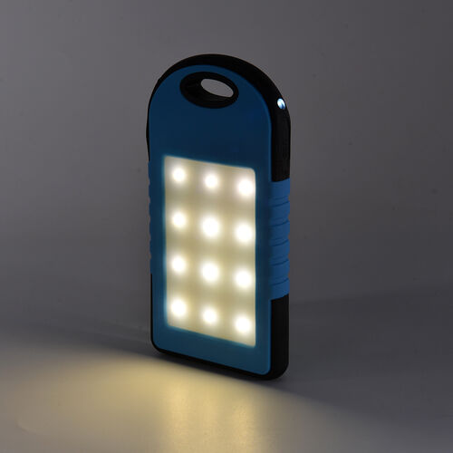 Homesmart - Solar-Powerbank mit LED-Licht, 4000?mAh, 14,3 x 7,5?cm, Grün