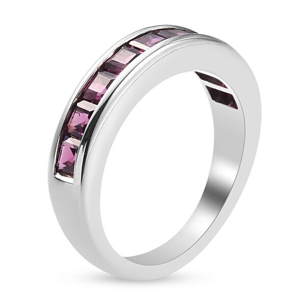 Rhodolith Granat Band Ring 925 Silber Platin-&Uuml;berzug image number 5