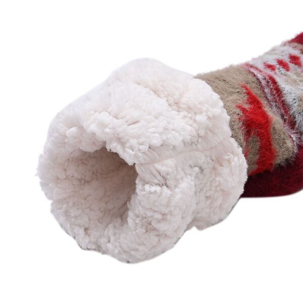 2er Set kuschelige Sherpa Socken, Winter Rentiere image number 5