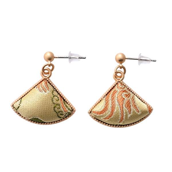 LA MAREY Signature Set mit Seidenschal und Seidentropfen-Ohrringen, 100% Maulbeerseide, 65 x 170 cm, Perlgrau mit Beige image number 6